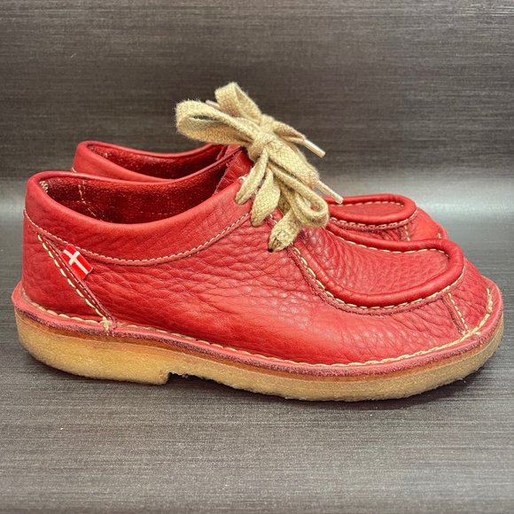 DuckFeet Shoes Duckfeet Tonder Red Leather Womens Size 38 758 Lace